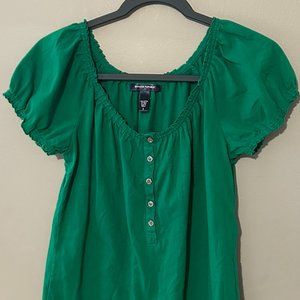 Banana Republic - Size S - Green Smocked Top/Cardigan